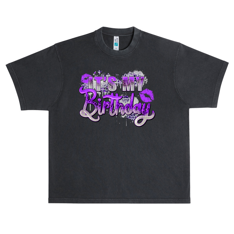 Purple Its My Birthday Urban Heavy T-shirt | Artistshot