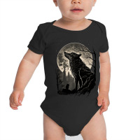 Night Wolf Baby Bodysuit | Artistshot