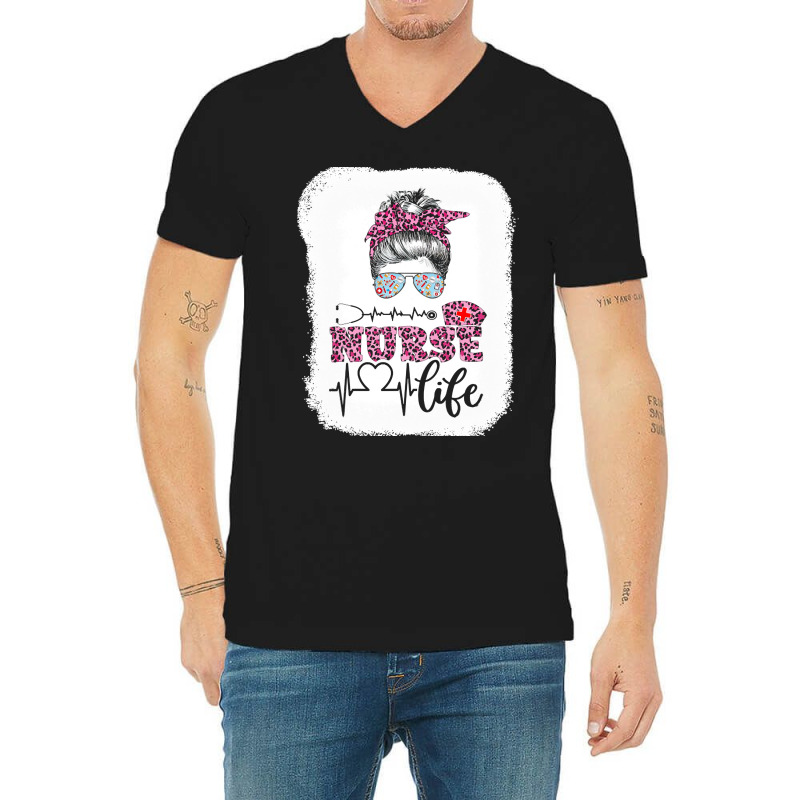 Nurse T  Shirt Nurse Life Leopard Registered Nurse, Cna, Nursing Schoo V-neck Tee | Artistshot