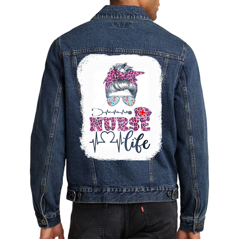 Nurse T  Shirt Nurse Life Leopard Registered Nurse, Cna, Nursing Schoo Men Denim Jacket | Artistshot