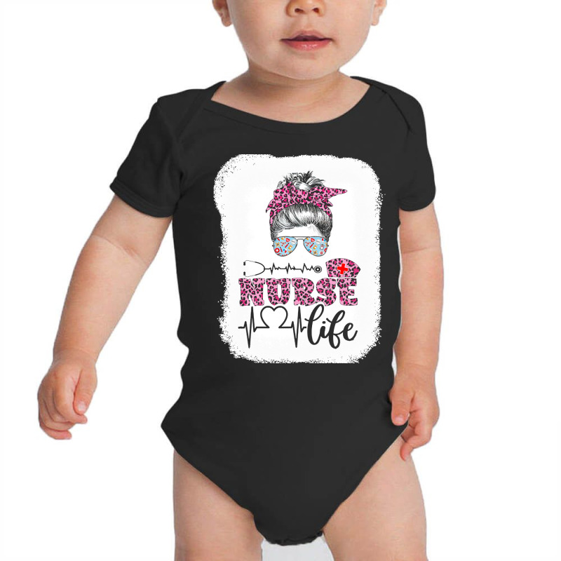 Nurse T  Shirt Nurse Life Leopard Registered Nurse, Cna, Nursing Schoo Baby Bodysuit | Artistshot