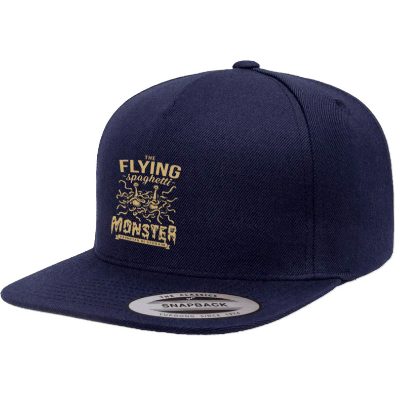 The Flying Spaghetti Monster 5 panel snapback cap by saterseim | Artistshot