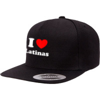 I Heart Latinas I Like Latinas Tank Top 5 Panel Snapback Cap | Artistshot