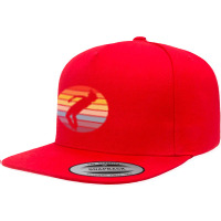 Break Dance Hip Hop T  Shirt Breakdance Dancer Silhouette On A Distres 5 Panel Snapback Cap | Artistshot