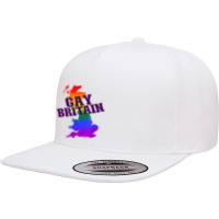 Gay Britain! Rainbow Uk Lgbtq+ Pride T Shirt 5 Panel Snapback Cap | Artistshot