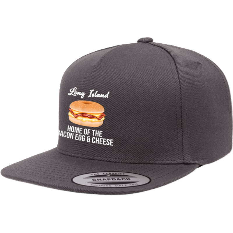 Long Island New York Bacon Egg And Cheese T Shirt 5 panel snapback cap by kasaqcsegurc | Artistshot