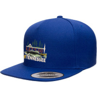 Fishing Camping Fishing In Tennessee Nature Tennessee Fishing 5 Panel Snapback Cap | Artistshot