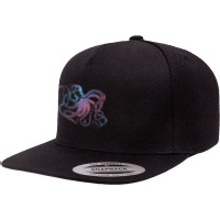 Octopus Shirt Cool Vintage Marine Biologist Ocean Sea Life 1 T Shirt 5 Panel Snapback Cap | Artistshot