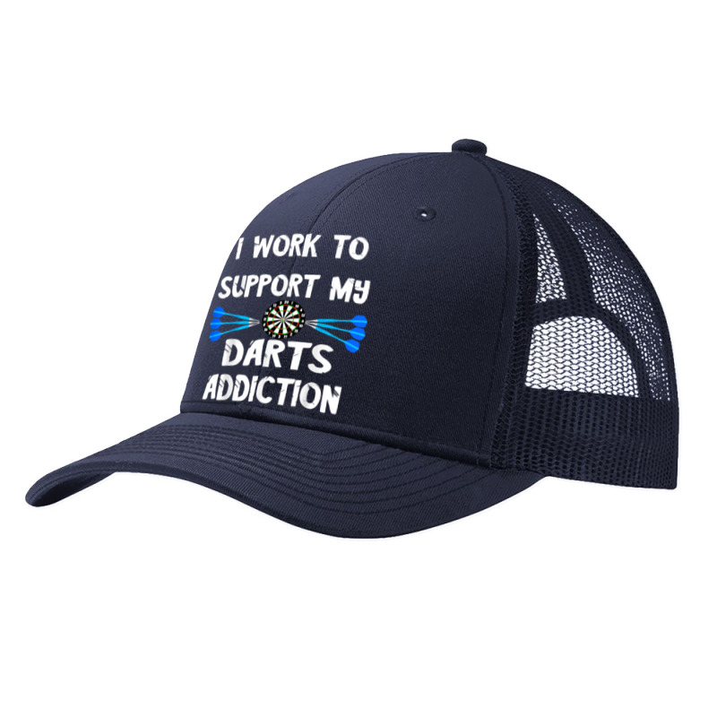 Dart Player I Work To Support My Darts Addiction Dartboard T Shirt Pa Trucker Cap by TappanSajan | Artistshot