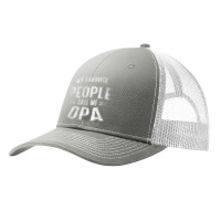 Mens Mens My Favorite People Call Me Opa  Fathers Day Pa Trucker Cap | Artistshot