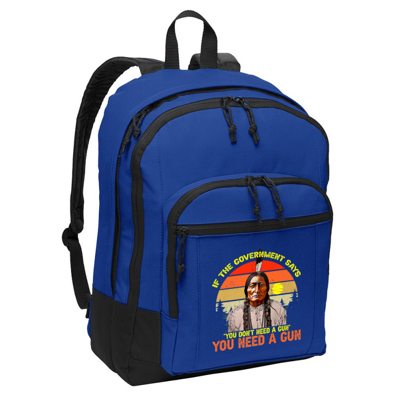 Native American You Need Gun Sitting Bull Pro 2nd Amendment Premium T Basic Backpack | Artistshot