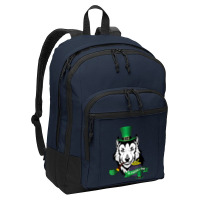 Leprechaun Hat Smoking Pipe Funny Wolf St Patricks Day Party T Shirt Basic Backpack | Artistshot