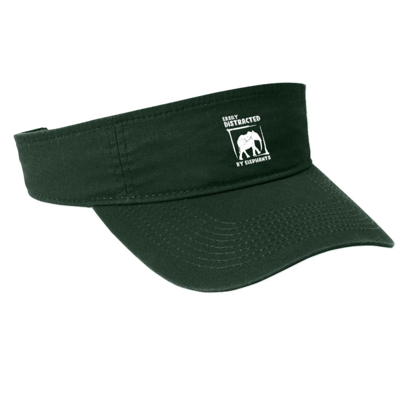 Easily Distracted By Elephants | Funny Zoo Fashion Visor | Artistshot