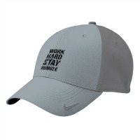 Work Hard Stay Humble Typography Nike Dri-fit Cap | Artistshot