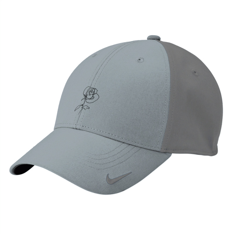 Rose Flower With Leaves Nike Dri-FIT Cap by Doodle Intent | Artistshot