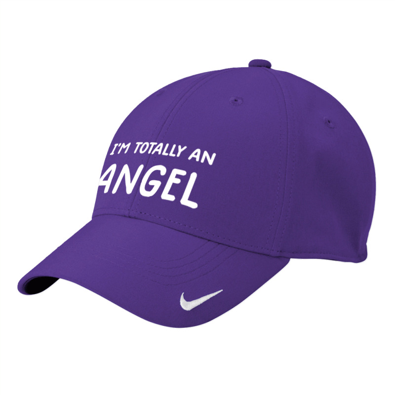 Im Totally An Angel Novelty Funny Halloween Christmas Nike Dri-FIT Cap by WuzzTees | Artistshot