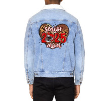 Senior 2025 Mom Football Unisex Sherpa-lined Denim Jacket | Artistshot