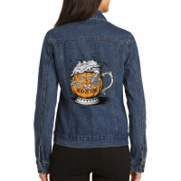 Boo Ze Time For Halloween Ladies Denim Jacket | Artistshot