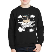 Flying Pug Club Youth Sweatshirt | Artistshot