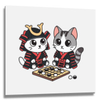 Cat Samurais Go Board Game Baduk Metal Print Square | Artistshot