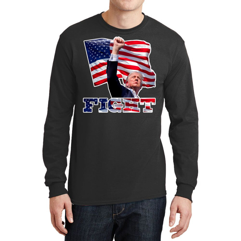 Trump Fight Long Sleeve Shirts | Artistshot