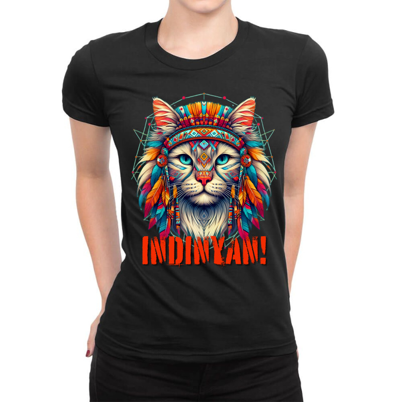 Indinyan - Ancient Neko By Nekowear Ladies Fitted T-Shirt by NekoWear | Artistshot