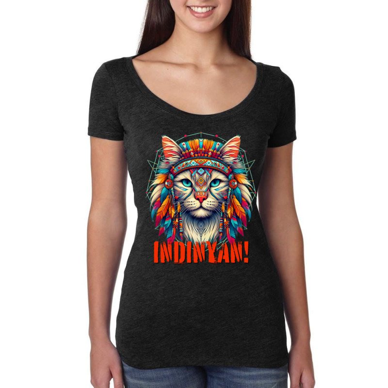 Indinyan - Ancient Neko By Nekowear Women's Triblend Scoop T-shirt by NekoWear | Artistshot