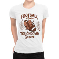 Football Mama Touchdown Season Coquette Ladies Fitted T-shirt | Artistshot