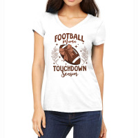 Football Mama Touchdown Season Coquette Women's V-neck T-shirt | Artistshot