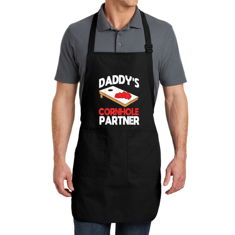 Daddy's Cornhole Partner Father's Day T Shirt Full-length Apron | Artistshot