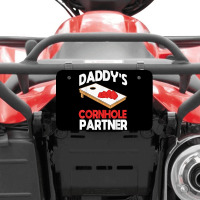 Daddy's Cornhole Partner Father's Day T Shirt Atv License Plate | Artistshot