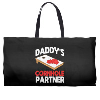 Daddy's Cornhole Partner Father's Day T Shirt Weekender Totes | Artistshot