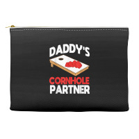 Daddy's Cornhole Partner Father's Day T Shirt Accessory Pouches | Artistshot