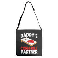 Daddy's Cornhole Partner Father's Day T Shirt Adjustable Strap Totes | Artistshot