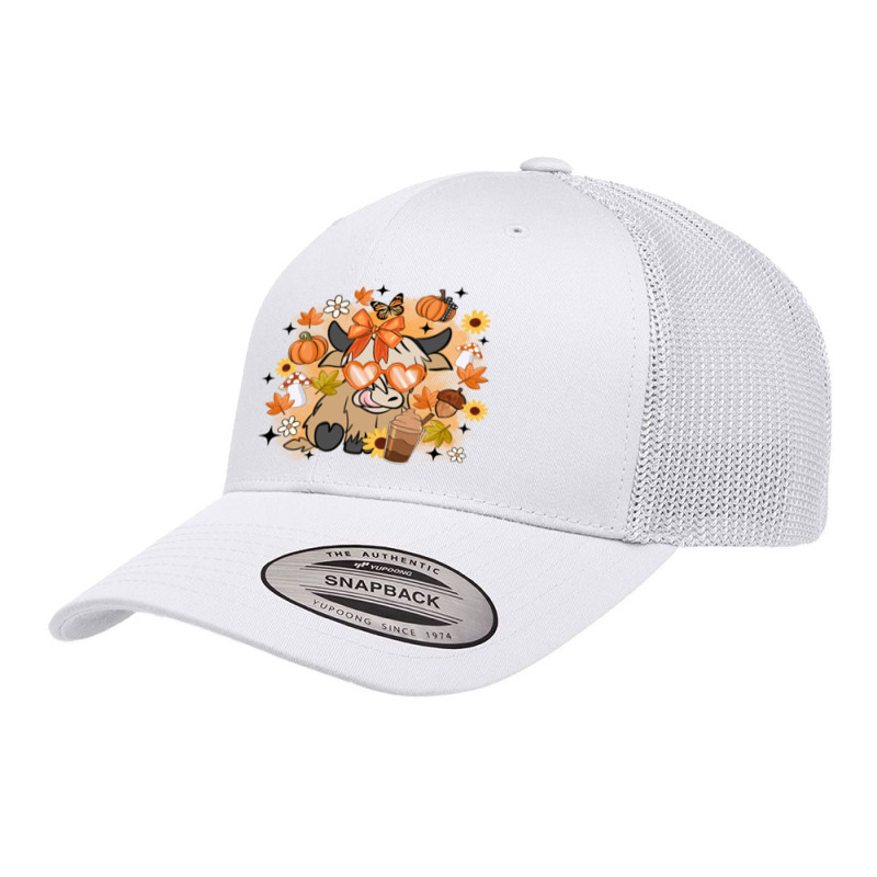 Fall Highland Cow Retro Trucker Cap | Artistshot