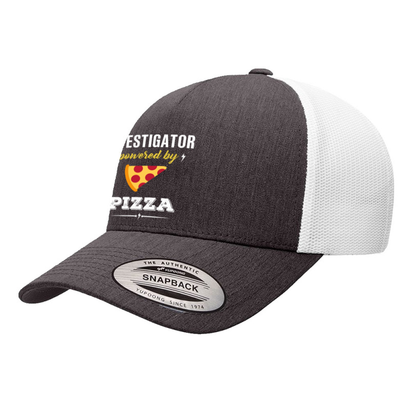 Investigator Powered By Pizza Funny Gift Yupoong Trucker Cap by kertanegarans | Artistshot