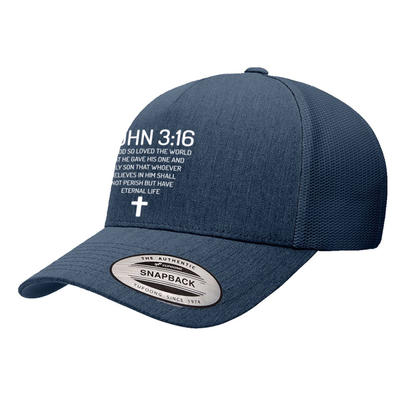 John 316 Bible Verse Scripture Christians Character Animae Yupoong Trucker Cap by Aria-Proctor | Artistshot