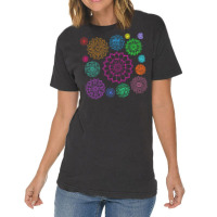 Flower Pattern T  Shirt Colorful Groovy Flower Pattern Outline T  Shir Vintage T-shirt | Artistshot