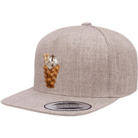 Eggette Bubble Waffle Vanilla Ice Cream T  Shirt Egg Bubble Waffle Van 5 Panel Snapback Cap | Artistshot