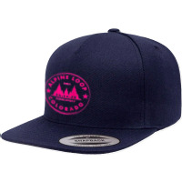 Alpine Loop Colorado Off Road 4x4   Retro Mile High Forest Raglan Base 5 Panel Snapback Cap | Artistshot