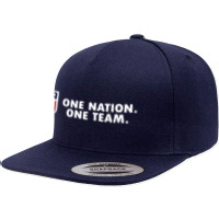 One Nation One Team White 2 5 Panel Snapback Cap | Artistshot