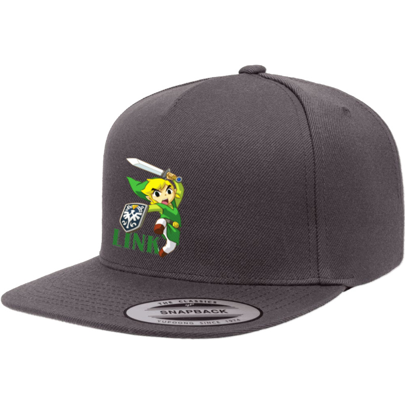 Link 5 panel snapback cap by RoyalTees | Artistshot