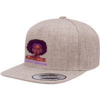 Womens Afro African American Black Woman Lupus Warrior 5 Panel Snapback Cap | Artistshot