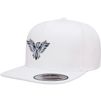 Womens Night Sky Stars Phoenix Mythical Bird Rising Born Again V Neck 5 Panel Snapback Cap | Artistshot