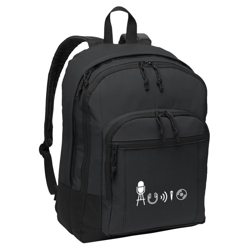 Audio Symbols From Sound, Music, Live Production, Engineer T Shirt Basic Backpack | Artistshot