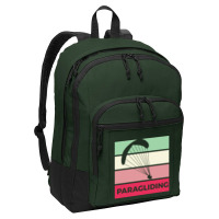 Paragliding Silhouette Sport Activity Vector Graphic Basic Backpack | Artistshot