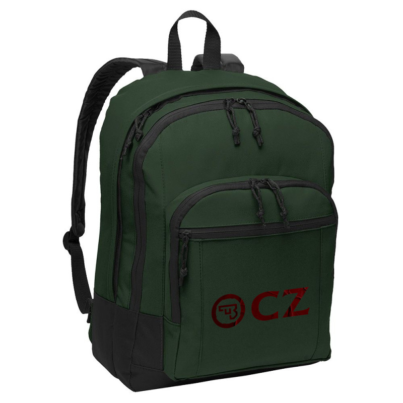 Enticing Simple Cz Pistol Red Design Basic Backpack | Artistshot