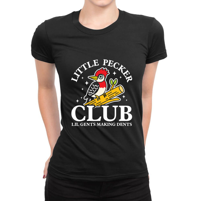 Little Pecker Club Lil Gents Making Dents Ladies Fitted T-Shirt by NQArtist | Artistshot