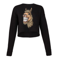 The Alpaca Bursting With Joy And Laughter Cropped Sweater | Artistshot