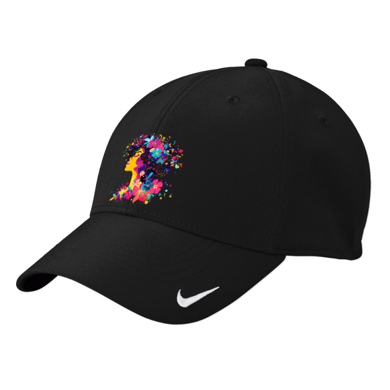 Woman And Flower Nike Dri-FIT Cap by mailson | Artistshot